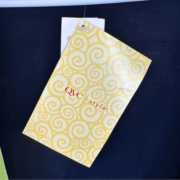 CitiKnits Petite Navy and Neon Green 3/4 Sleeve Jacket - Picture 8 of 13